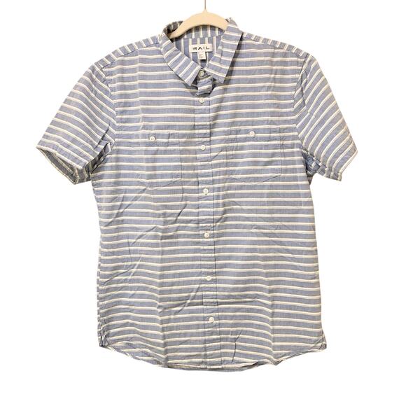The Rail Striped 100% Cotton Button-Down Shirt Men's Size Large EUC - Picture 1 of 8